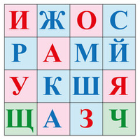 Тематическое поле-маршрутизатор "Буквы №2" для ЛогоРобота "Пчелка" (Bee-Bot)