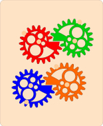 Набор тактильно-развивающих панелей «Волшебные шестеренки» Приоритет (с системой хранения)