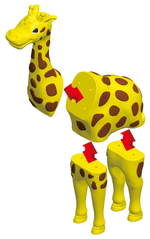 Магнитный конструктор "Смешай и собери. Животные джунглей" (Стартовый набор)