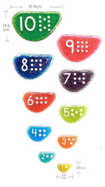 Сенсорные подушечки "Цифры" EDX (10 шт)