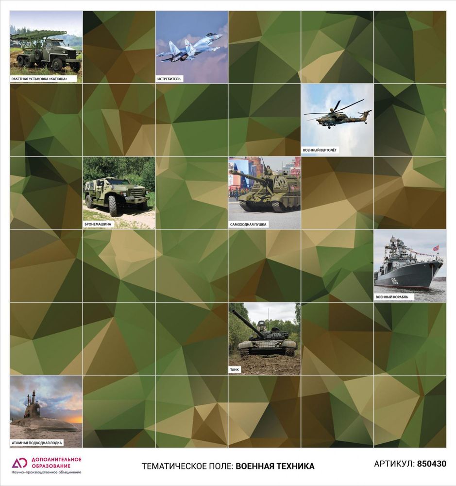 Тематическое поле-маршрутизатор "Военная техника" для ЛогоРобота "Пчелка" (Bee-Bot) Тематическое поле-маршрутизатор "Военная техника" для ЛогоРобота "Пчелка" (Bee-Bot)