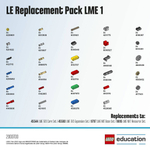 Набор запасных частей LEGO Education "LME 1" (70 деталей) 2000700