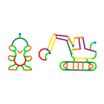 Набор счетных палочек EDX "Геостикс. Конструктор слов" с карточками