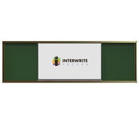 Комплект рельсовой системы с классной доской IGB1W и интерактивной панелью Interwrite 75"