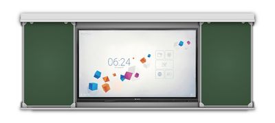 Интерактивный рельсовый комплект 4000*1200 мм с интерактивной доской 88