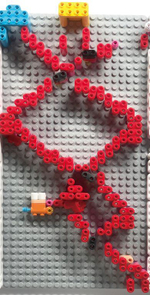 Мозаика с крупногабаритной основой Botzees "Стена", 17 цветов