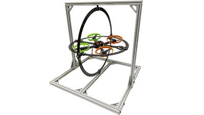Испытательный стенд для тестирования БПЛА мультироторного типа Gimbal-Drone TestBench – вариант – активный, с датчиками на осях