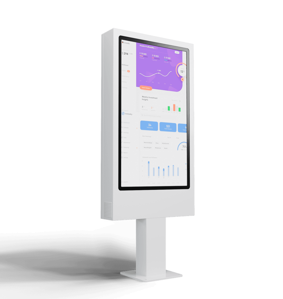Видеопилон на ножке 43"