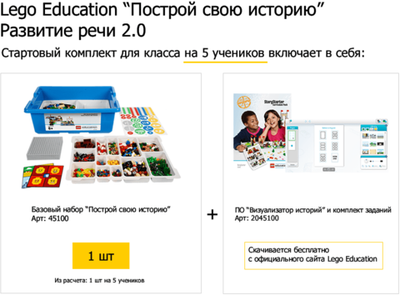 Стартовый комплект для класса LEGO Education Построй свою историю Развитие речи 2.0