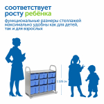 Мобильный стеллаж Сенсориум L с 9 контейнерами (6 средних, 3 больших контейнера)