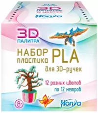 Набор PLA-пластика для 3D-ручки, 12 цветов, 12 метров HONYA SC-PLA-12