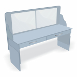 Стол логопеда с зеркалом и выдвижными ящиками «Лого-Плюс» Приоритет