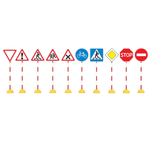 Комплект стоек с дорожными знаками ZILUO