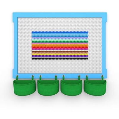 Комплект настенного конструктора Botzees с деревянной основой