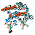 Настольная магнитно-маркерная игра "Изучаем дорожное движение" ZILUO