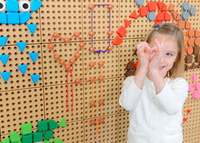 Колышки и шнуровка для STEM Стены (200 колышков, 30 шнуровок) Masterkidz