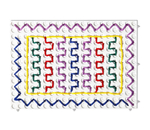 Набор панелей для создания композиций Полидрон "Узорная шнуровка №1" (белый)