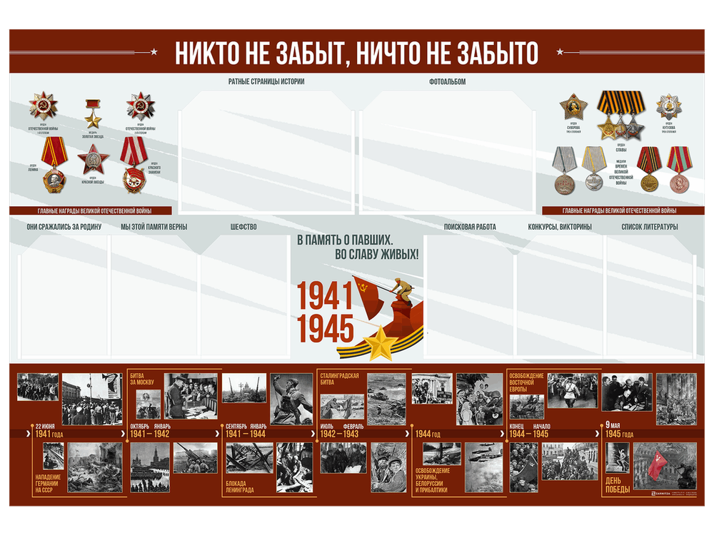 Стенд-уголок &quot;Никто не забыт, ничто не забыто&quot;