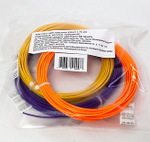 Комплект ABS-пластика eSUN 1.75 мм. для 3D ручек (оранжевый, золотой, пурпурный), 10 метров каждого цвета