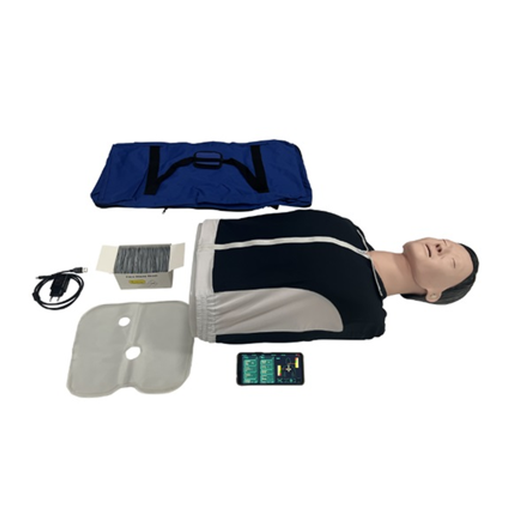 Манекен-тренажер симулятор сердечно-легочной реанимации и ИВЛ с программным управлением