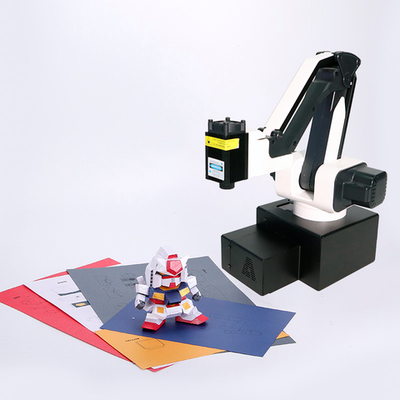 Четырехосевой учебный робот манипулятор с модульными сменными насадками