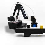 Четырехосевой учебный робот манипулятор с модульными сменными насадками