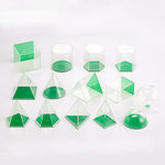 Набор прозрачных геометрических тел "Изучаем объем" EDX (14 шт)