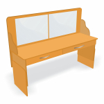 Стол логопеда с зеркалом и выдвижными ящиками «Лого-Плюс» Приоритет