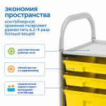 Мобильный стеллаж Сенсориум M с 14 малыми контейнерами