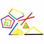 Палочки счетные "Геостикс" EDX Education, расширенный набор с заданиями (100 элементов)