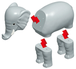 Магнитный конструктор "Смешай и собери. Животные джунглей" (Стартовый набор)