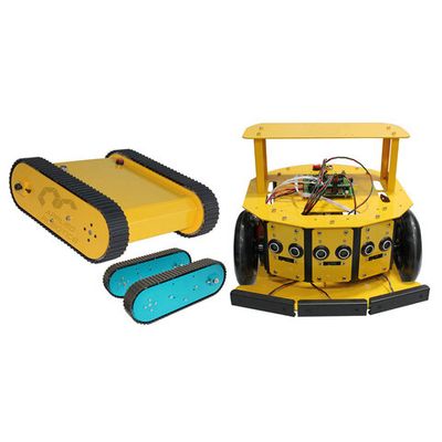 Учебный комплект продвинутого уровня для проектирования и конструирования колесных и гусеничных роботов