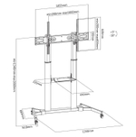 Мобильная стойка Digis DSM-P1060CL, для панелей 55"-100" до 100 кг