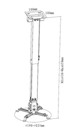 Крепление потолочное для проектора Digis DSM-2, до 20 кг