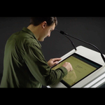 Интерактивная трибуна White Stripes (МДФ) 27"