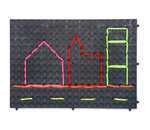 Набор для создания композиций Полидрон "Узорная шнуровка №2" (черный)
