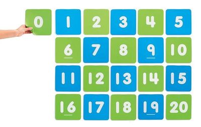 Дорожка цифровая EDX, цифры 0-20 (20 см, 2 цвета, 21 шт)