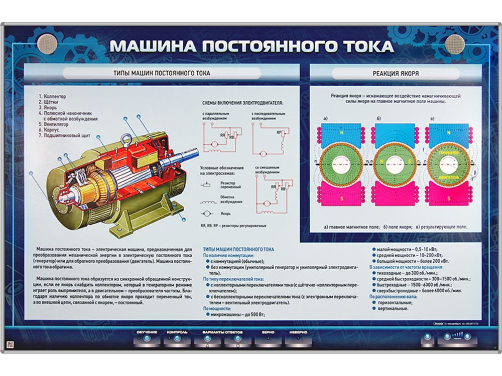 Электрифицированный стенд &quot;Машина постоянного тока&quot;