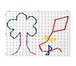 Набор панелей для создания композиций Полидрон "Узорная шнуровка №1" (белый)