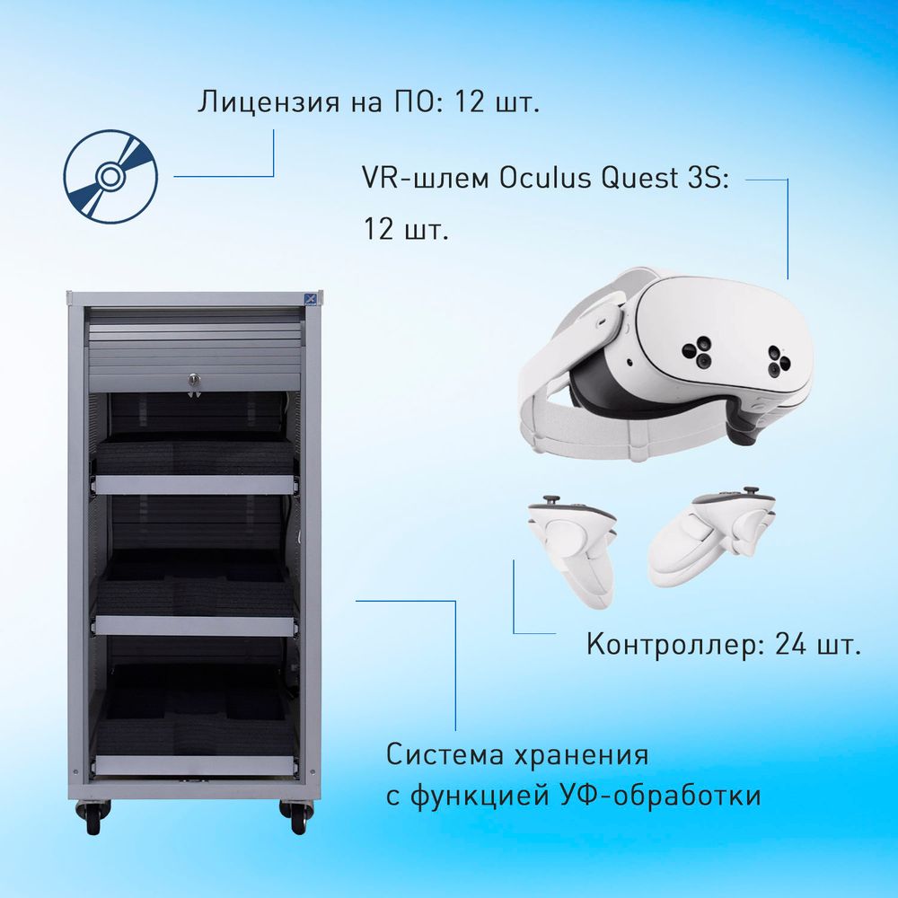 Мобильный класс виртуальной реальности EDUBLOCK Q3S (VR-12)