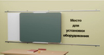 Рельсовая раздвижная система универсальная с 2-мя меловыми/маркерными досками Skilo