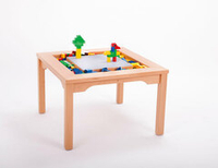 Стол игровой Jakobs для конструкторов LEGO с 4 мягкими кубами-сидениями